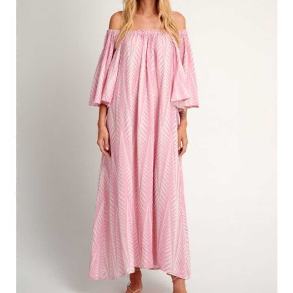 NEW Pearl & Caviar Off Shoulder Maxi Dress